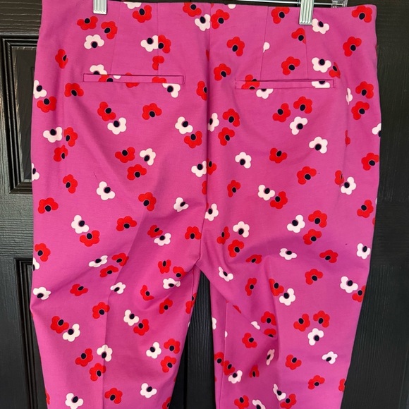 Boden Pink Red Floral Sorrento Ankle Skimmer Resort Pants Ditzy Boho Preppy NWOT - Picture 9 of 13
